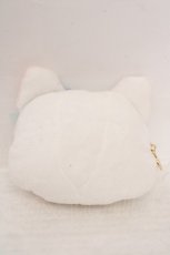 画像2: Maison de FLEUR / クリーミーねこフェイスポーチ  シロ×サックス O-26-05-13-061-LO-ZA-IG-OS (2)