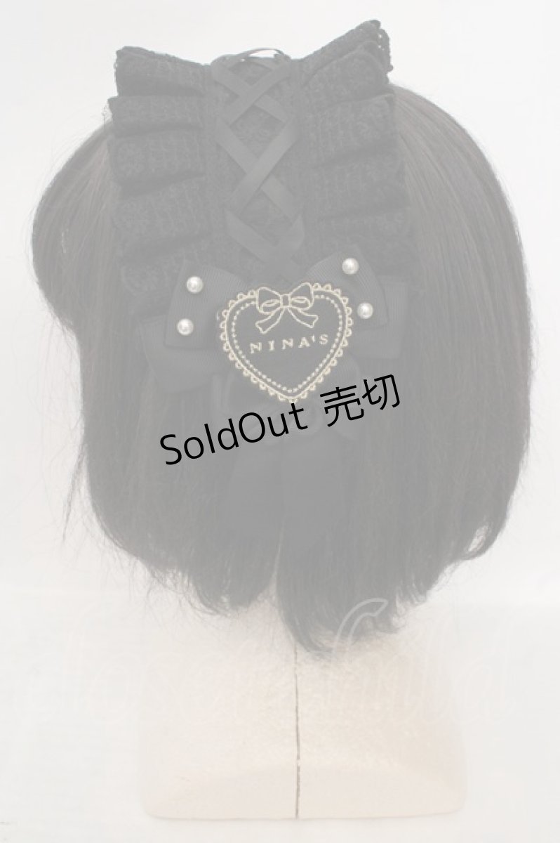 画像3: m petit by misako / AM*NIPLヘッドドレス  クロ O-26-05-13-006-LO-AC-IG-ZT0516Z (3)