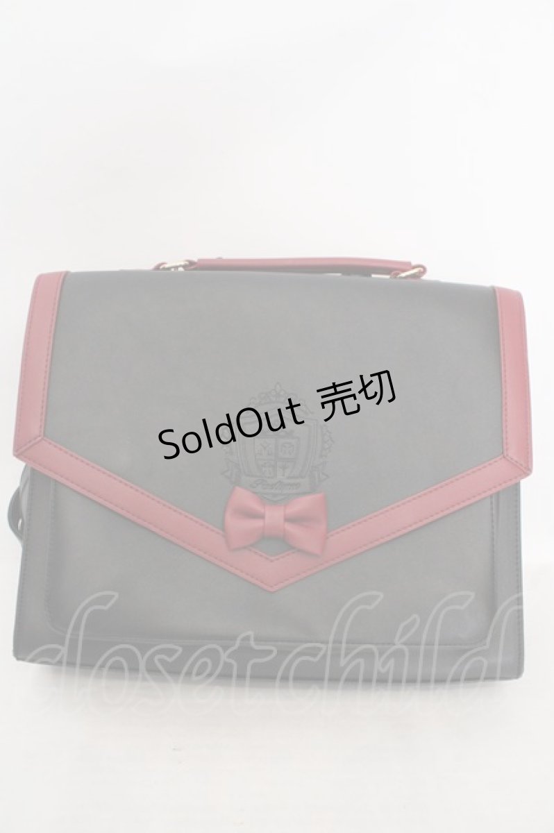 画像1: axes femme POETIQUE / エンブレム型押しサッチェルバッグ  クロ O-26-05-13-065-AX-BG-OW-ZH (1)