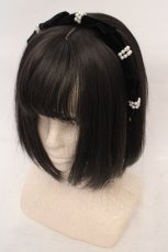 画像1: m petit by misako / AM*NIPLカチューシャ  クロ O-26-05-13-002-LO-AC-IG-OS (1)