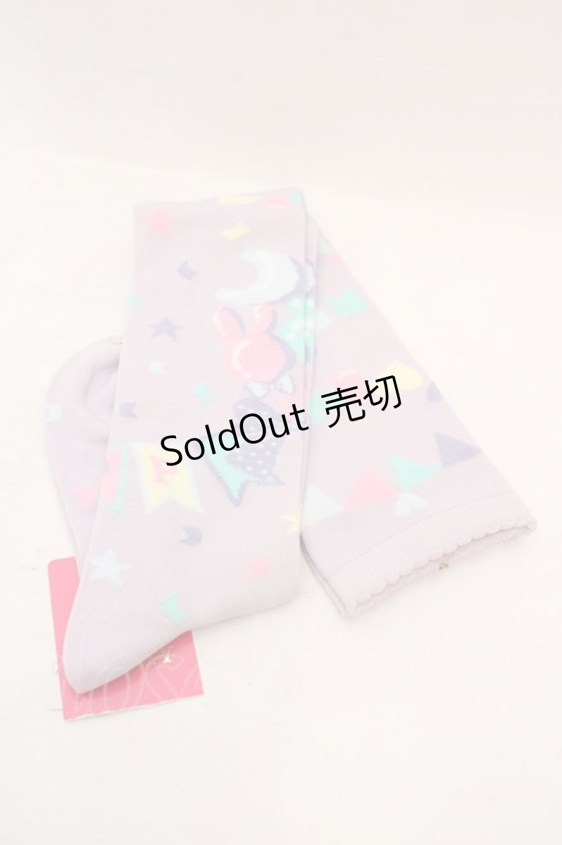 画像1: Angelic Pretty / Happy Garlandオーバーニー  ラベンダー O-26-05-14-001-AP-ZA-OW-OS (1)