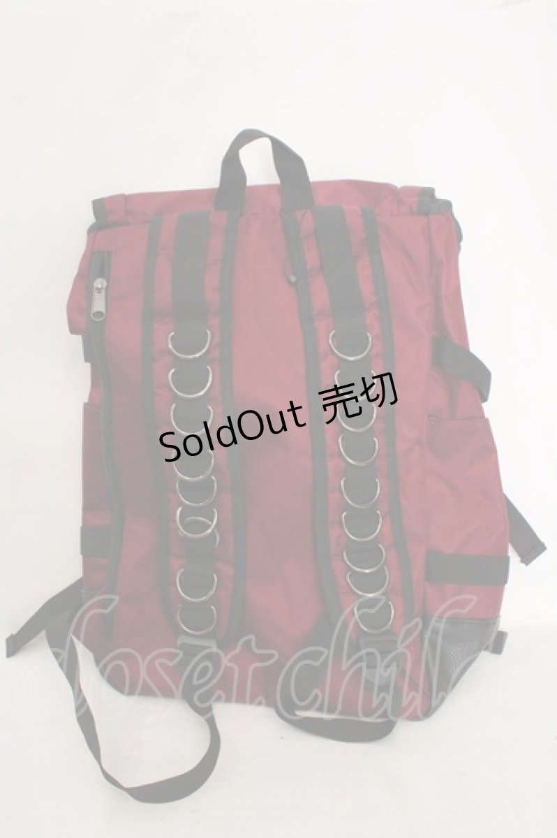 画像2: Drug Honey / スタッズリュック  ワイン×ブラック O-26-05-14-035-PU-BG-IG-OS (2)