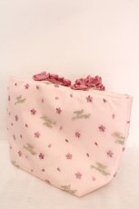 画像1: Maison de FLEUR / さくらチュール刺繍フリルハンドルトートバッグ  ピンク O-26-05-14-044-LO-BG-OW-OS (1)