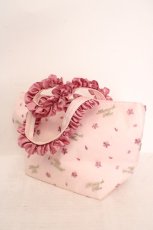 画像2: Maison de FLEUR / さくらチュール刺繍フリルハンドルトートバッグ  ピンク O-26-05-14-044-LO-BG-OW-OS (2)