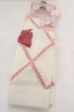 画像1: FLC / ECHSOVKレースアップ　オーバーニーソックス 23-25cm シロ×ピンク O-26-05-14-007-LO-ZA-IG-OS (1)