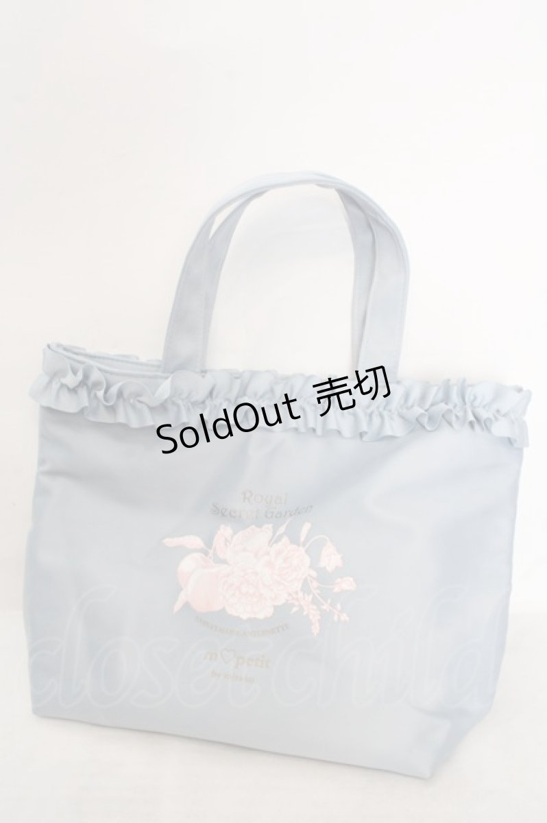 画像1: m petit by misako / NINA’S/プリントトートバッグ  サックス O-26-05-14-046-LO-BG-OW-OS (1)