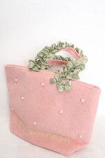 画像1: Maison de FLEUR / いちごフリルハンドルトートバッグ  ピンク O-26-05-14-054-LO-BG-OW-OS (1)
