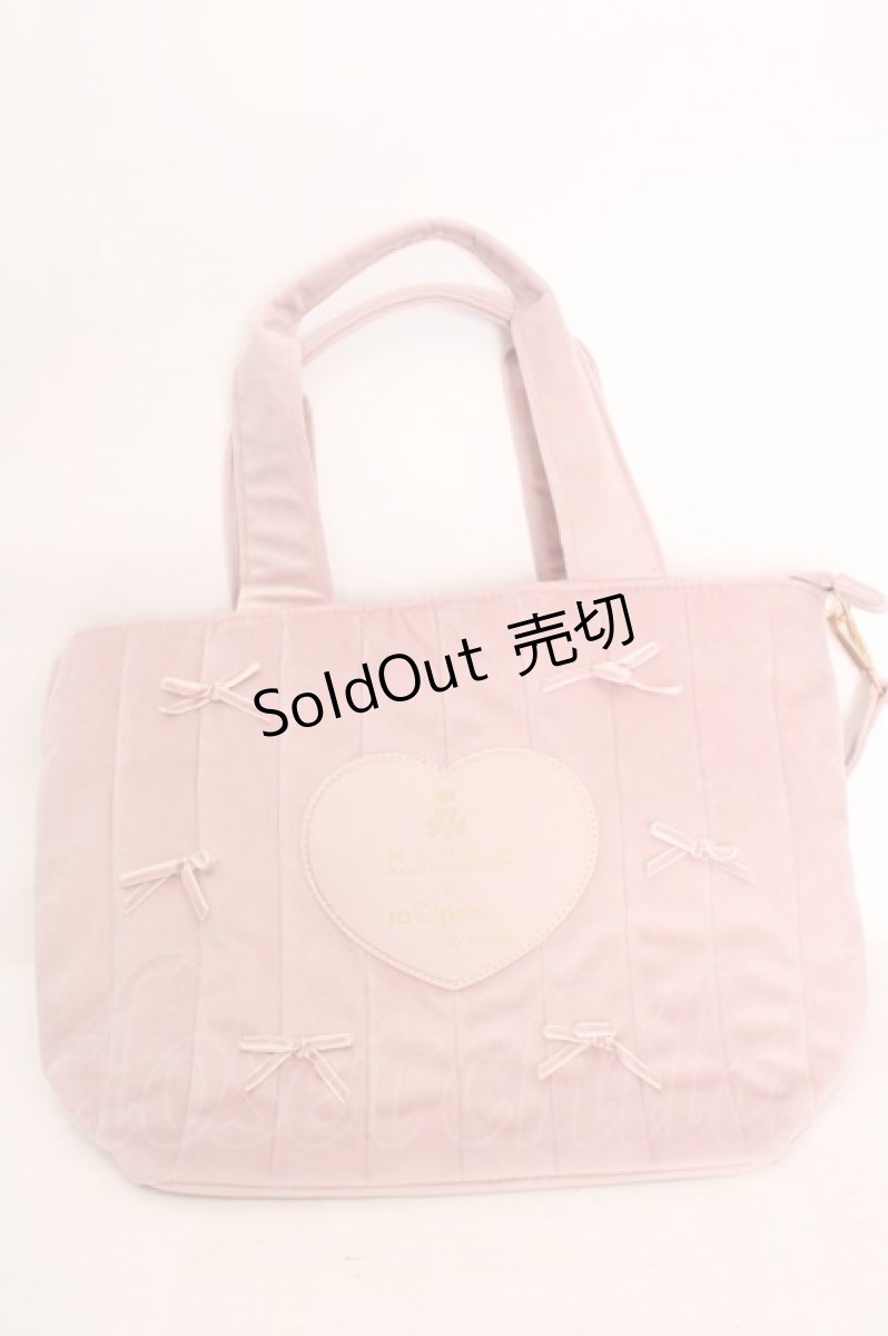 画像1: m petit by misako / AM*NIベロアリボン2W  ピンク O-26-05-14-060-LO-BG-OW-ZT700 (1)