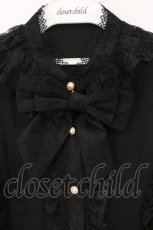 画像2: Chalmiere / 姫袖7分丈ブラウス M クロ O-26-05-14-1003-AX-BL-OW-OS (2)