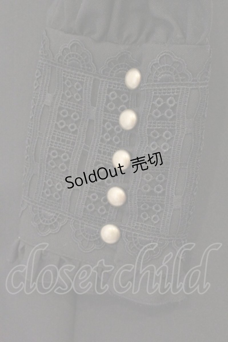 画像4: Sheglit / "Clarinette"レースワンピース M ブラック O-26-05-14-1028-EL-OP-OW-OS (4)