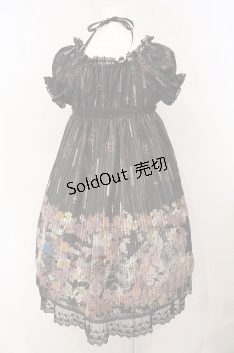 画像5: ALICE and the PIRATES / Victorian tear bottle柄ワンピース  クロ O-26-05-14-1034-PA-OP-OW-OS (5)