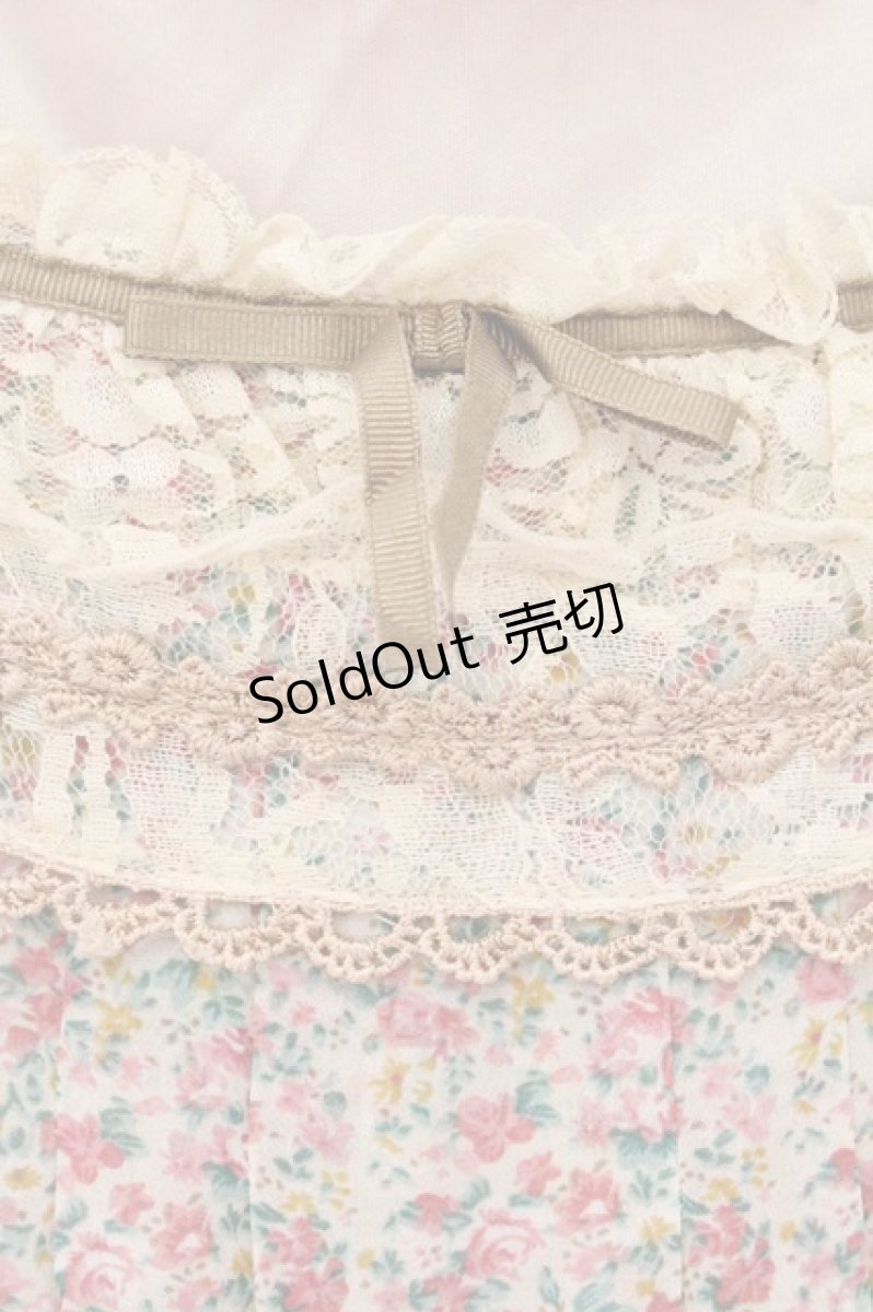 画像2: axes femme / 小花柄2ピース風チュニック  アイボリー O-26-05-14-1039-AX-OP-IG-OS (2)