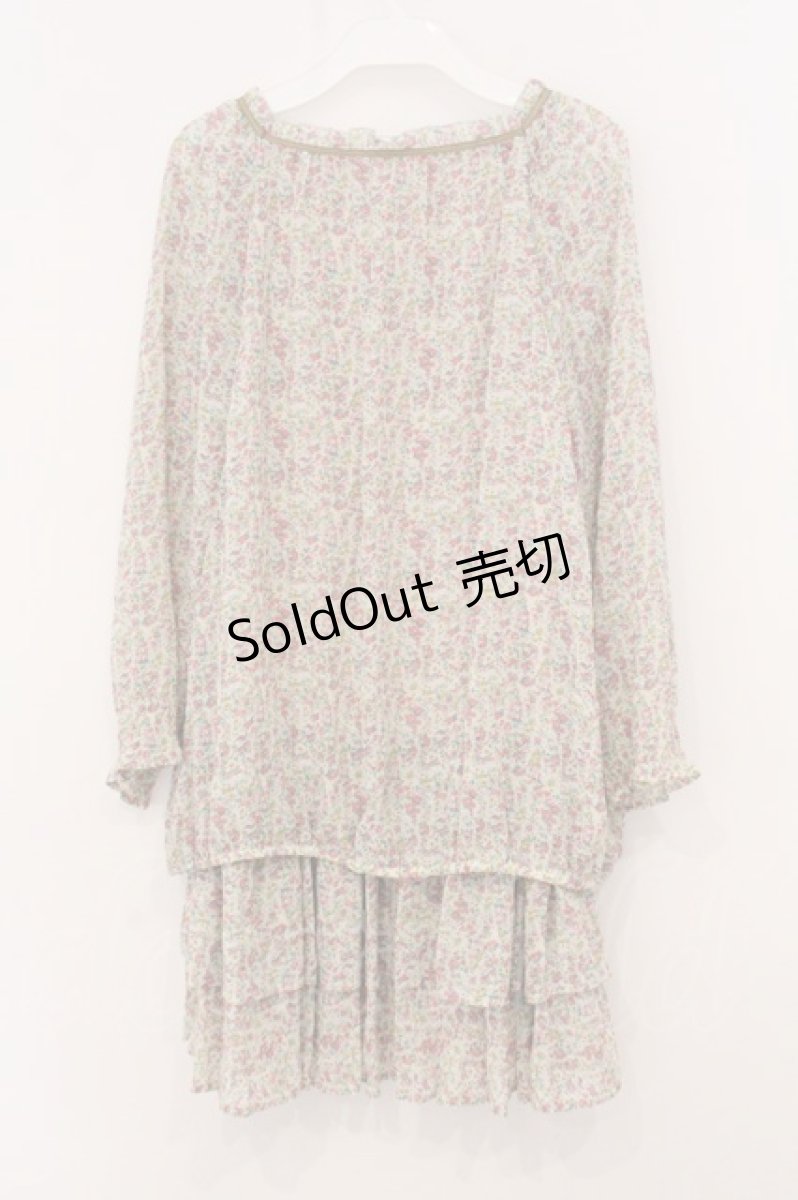 画像3: axes femme / 小花柄2ピース風チュニック  アイボリー O-26-05-14-1039-AX-OP-IG-OS (3)
