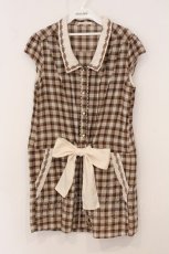 画像1: axes femme / ラメチェックチュニック M ベージュ系 O-26-05-14-1040-AX-TO-IG-OS (1)