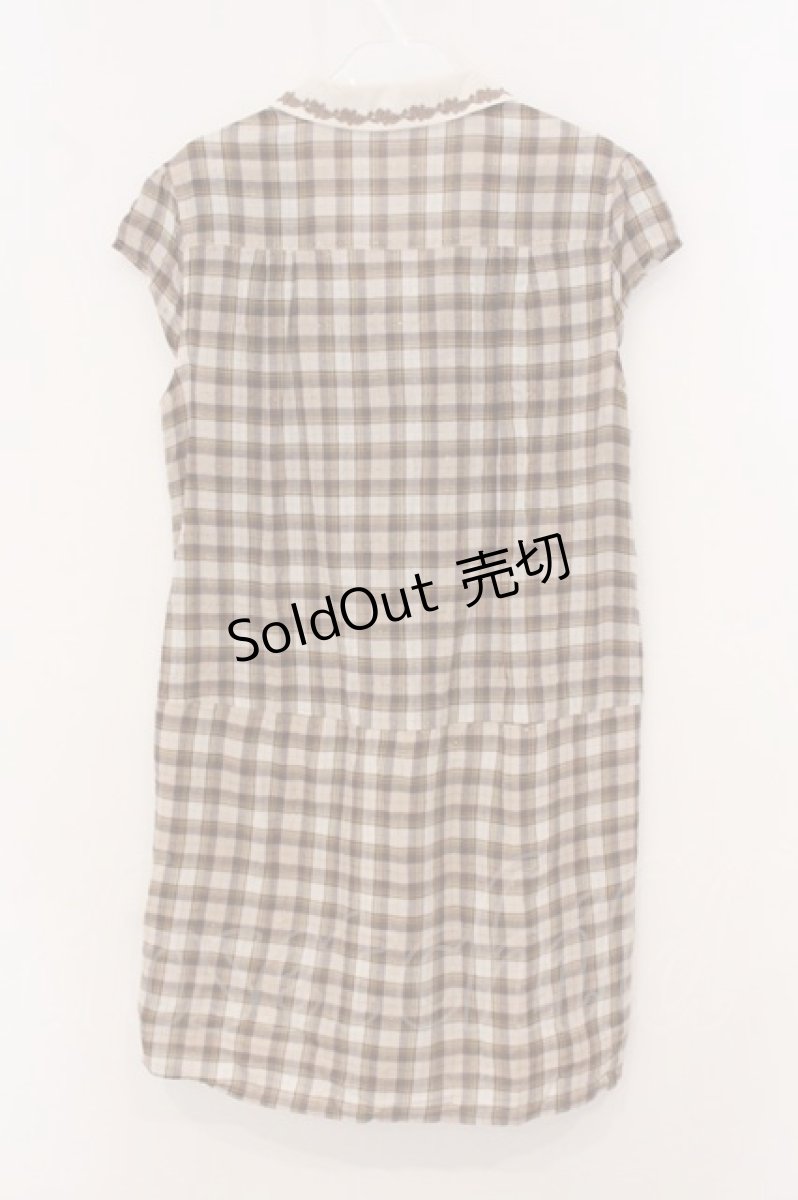 画像3: axes femme / ラメチェックチュニック M ベージュ系 O-26-05-14-1040-AX-TO-IG-OS (3)