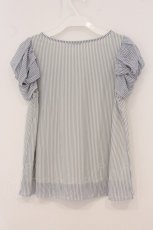 画像3: axes femme / ストライプ柄トップス M サックス×クリーム O-26-05-14-1043-AX-TO-IG-OS (3)