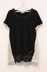画像1: axes femme / バック切り替えカットチュニック  クロ×オフシロ O-26-05-14-1045-AX-TO-IG-OS (1)