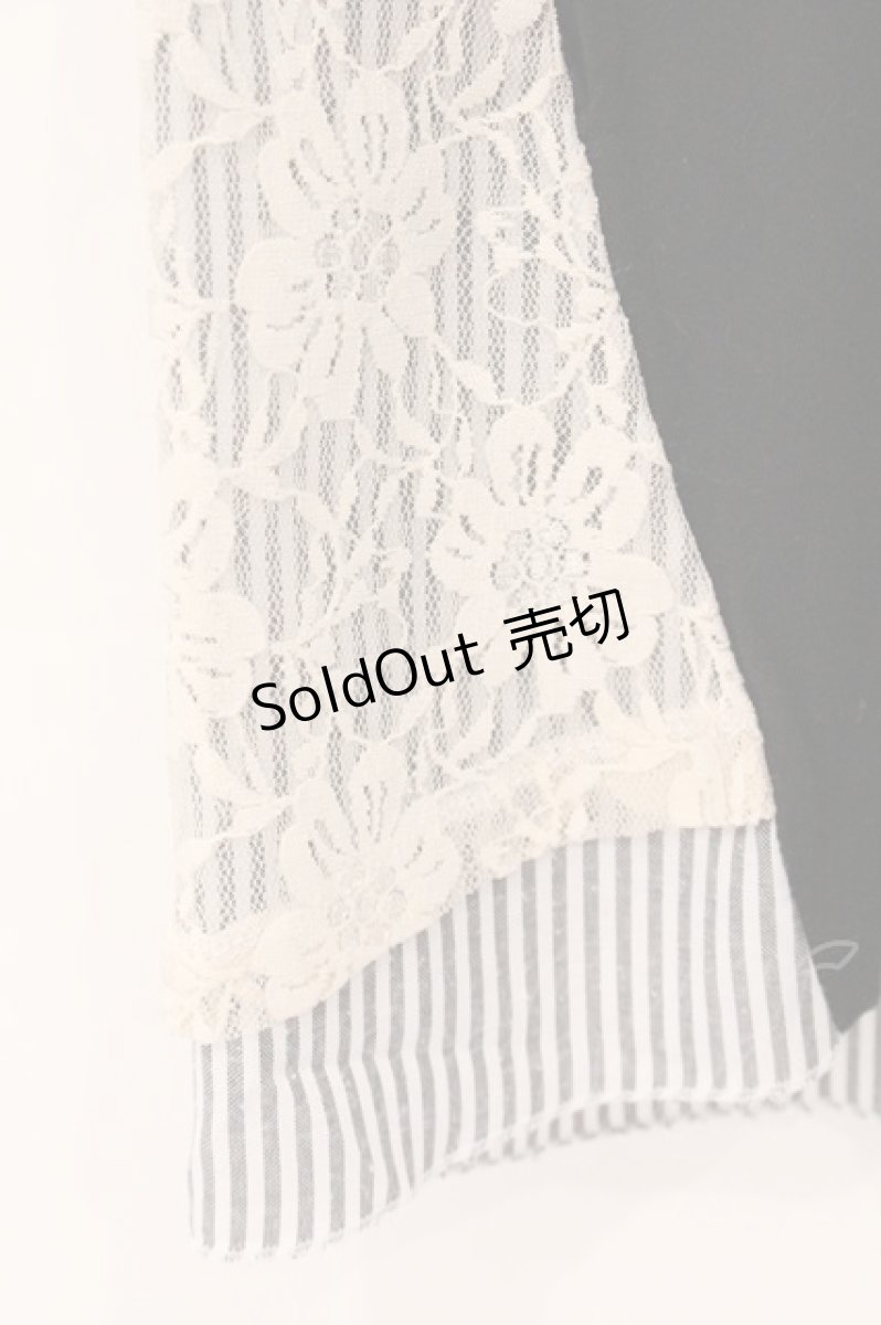 画像2: axes femme / バック切り替えカットチュニック  クロ×オフシロ O-26-05-14-1045-AX-TO-IG-OS (2)