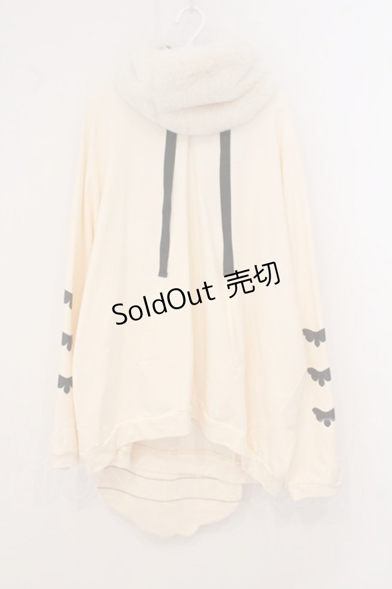 画像1: Favorite / planさんコラボグッズ 2wayユニセックスドルマン蚕ちゃんパーカー  アイボリー O-26-05-14-1006-LO-TO-IG-OS (1)