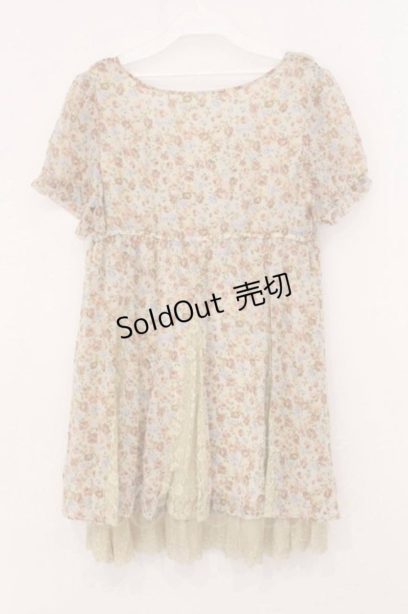 画像3: axes femme / ラメドット花柄チュニック M アイボリー O-26-05-14-1050-AX-OP-IG-OS (3)