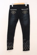 画像3: axes femme / 刺繍入りストレッチパンツ L インディゴ O-26-05-14-1056-AX-PA-IG-OS (3)