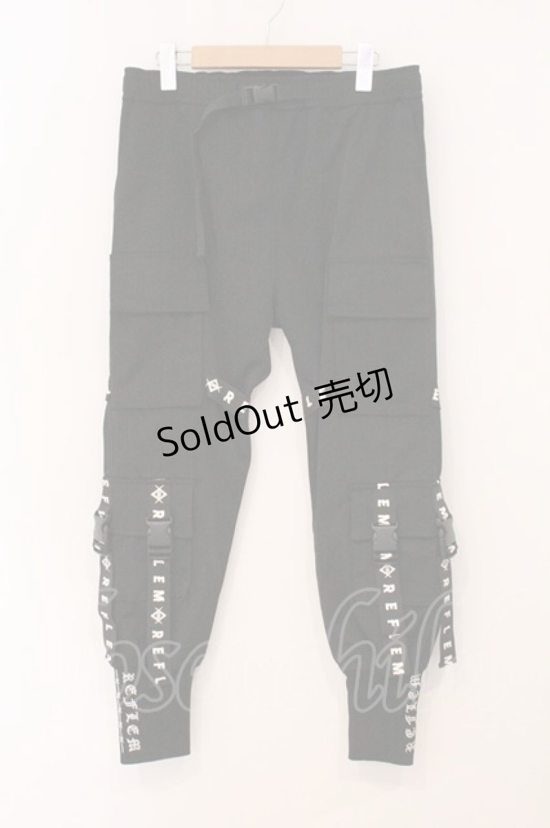 画像1: REFLEM / ナイロンベルトカーゴパンツ  ブラック O-26-05-14-1068-PU-PA-IG-ZI (1)