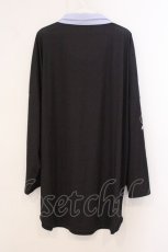 画像4: TRAVAS TOKYO / 「TRAVAS TOKYO × ケアベア SPECIAL COLLABORATION」ケアベア襟付きロンT  ブラック×ラベンダー O-26-05-14-1069-PU-TO-IG-OS (4)