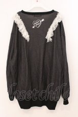 画像3: TRAVAS TOKYO / RUEL ANGELショルダーフリルスウェット  ブラック O-26-05-14-1070-PU-TO-IG-OS (3)