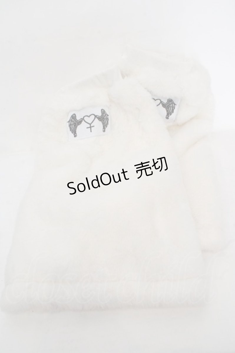 画像1: KRY CLOTHING / ANLGN×KRY「NUKUNUKU」 ファーレッグウォーマー  ホワイト O-26-05-14-010-PU-ZA-IG-ZT421 (1)