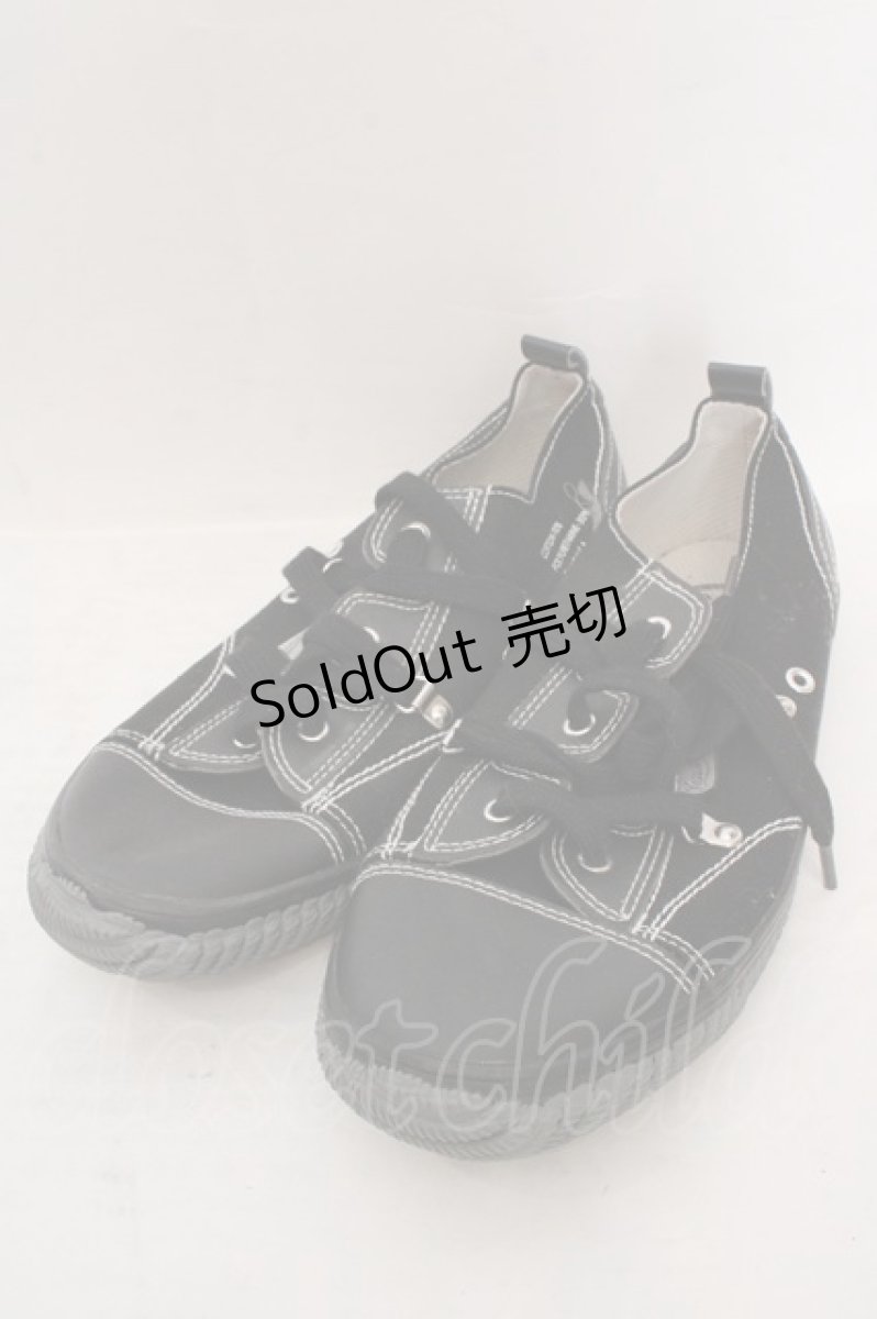 画像1: YOSUKE / レースアップスニーカー L ブラック O-26-05-14-015-PU-SH-IG-ZTK060 (1)