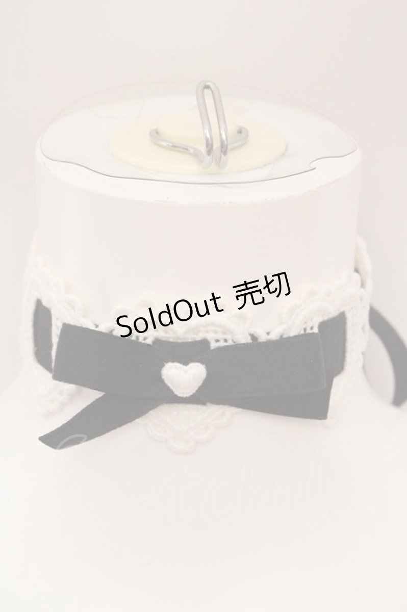 画像1: Heart E / ハートはしごレースチョーカー  クロ O-26-05-14-018-LO-AC-OW-OS (1)