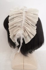 画像3: MARBLE / フリンジリボンフリルヘッドドレス  ベージュ（トリコット） O-26-05-14-019-GO-AC-OW-OS (3)