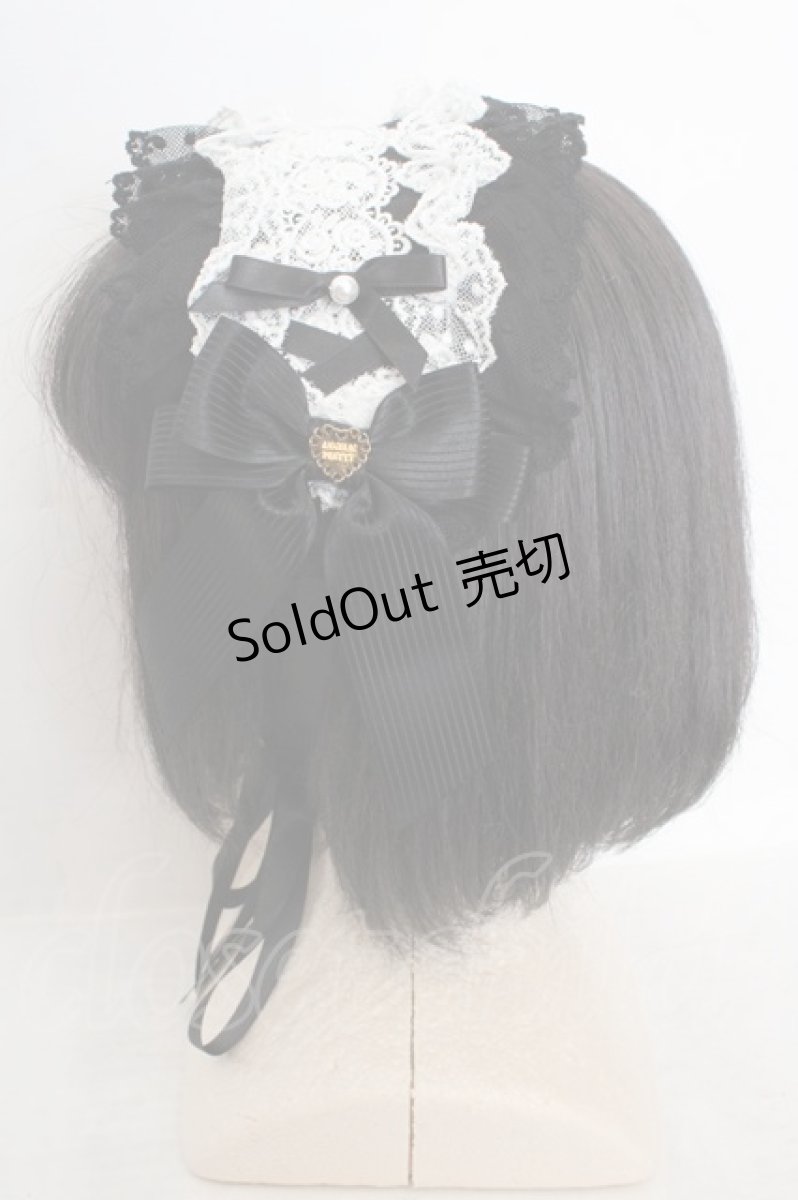 画像3: Angelic Pretty / レースハートチャームバラレースヘッドドレス  クロ×シロ O-26-05-14-025-AP-AC-IG-OS (3)