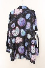 画像3: TRAVAS TOKYO / Distort Watch Shirts（ディストートウォッチシャツ）  ブラック×パープル系 O-26-05-16-003-PU-BL-IG-OS (3)