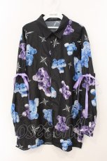 画像1: TRAVAS TOKYO / くま総柄ネクタイ付きシャツ/Myriad of bears shirts with tie  ブラック O-26-05-16-042-PU-BL-IG-OS (1)