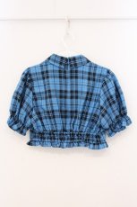 画像3: Jamie エーエヌケー / リボンチェックトップ M ブルー O-26-05-16-048-LO-TO-YM-OS (3)