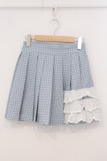 画像1: Jamie エーエヌケー / アシンメトリーチェックキュロット  サックス O-26-05-16-050-LO-SK-YM-OS (1)