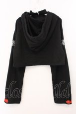 画像3: LISTEN FLAVOR / 牡丹華チャイナショートパーカー  ブラック×レッド O-26-05-16-005-PU-TO-IG-OS (3)