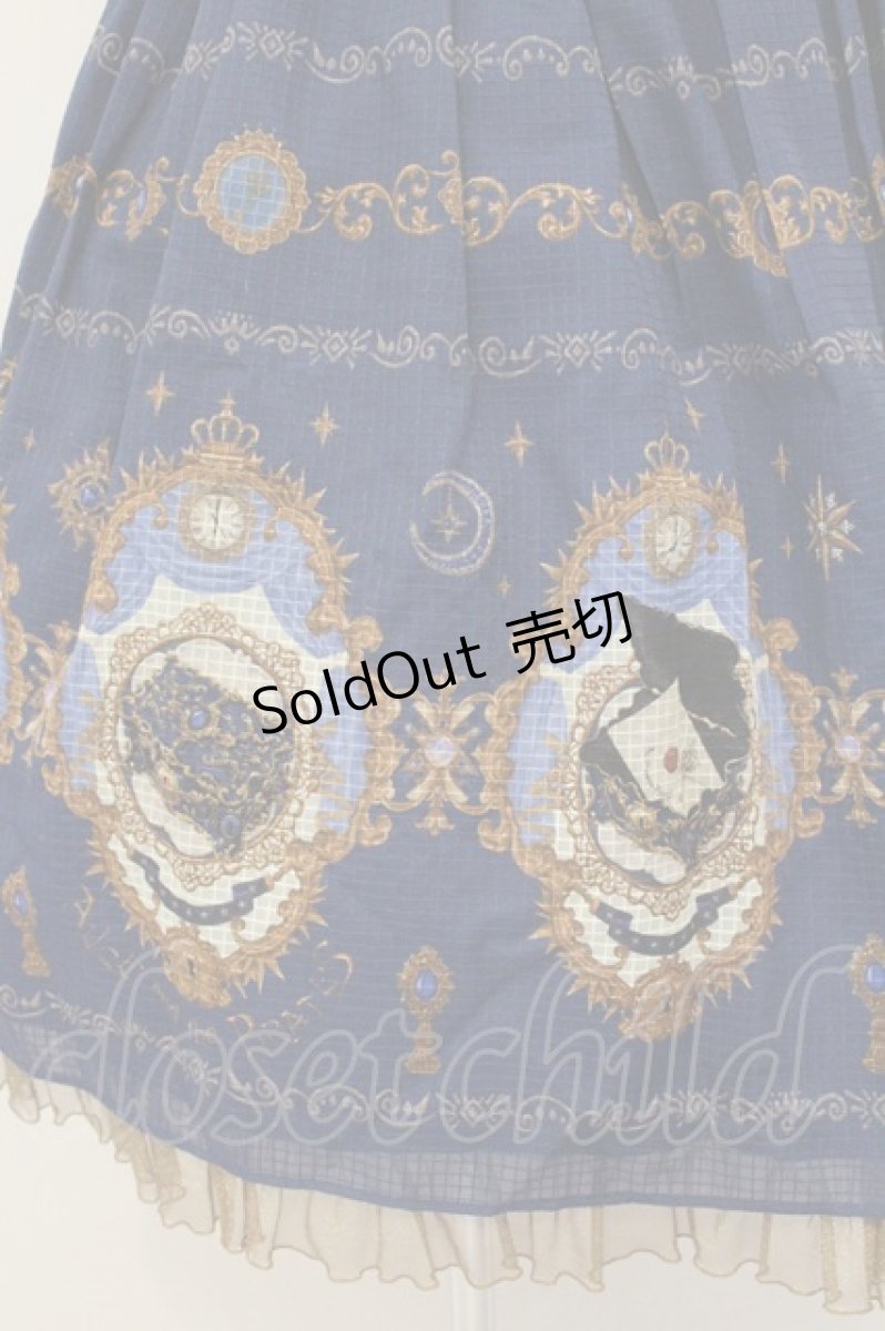 画像3: ALICE and the PIRATES / Mistical brilliance Jewelry〜秘められた宝石の行方〜柄ジャンパースカートI  ネイビー O-26-05-16-054-PA-OP-YM-OS (3)