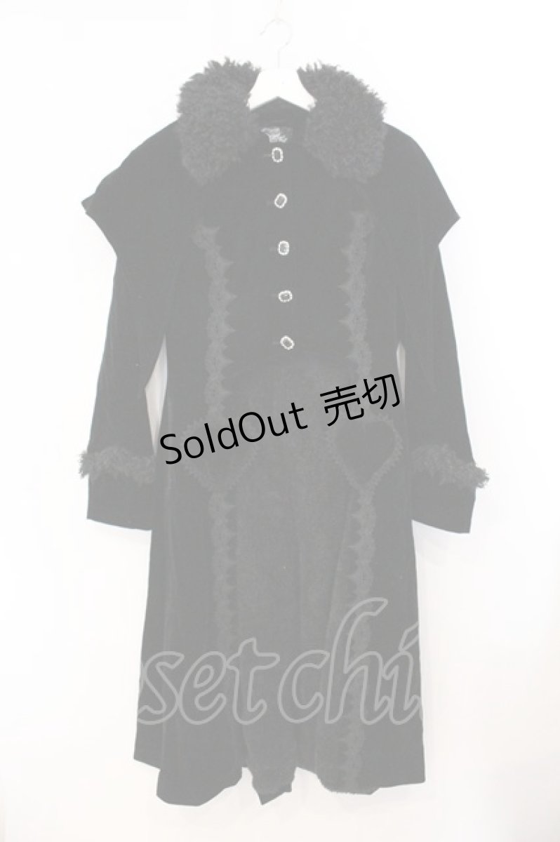 画像1: PUNK RAVE / Lolita Queen Of Hearts Long Coat （ロリータクイーンオフハートロングコート）  ブラック O-26-05-16-007-PU-CO-IG-OS (1)