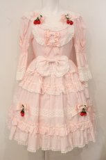 画像1: BABY,THE STARS SHINE BRIGHT / ゆらゆらいちごのStrawberry Gardenワンピース  ピンク O-26-05-16-062-BA-OP-YM-OS (1)