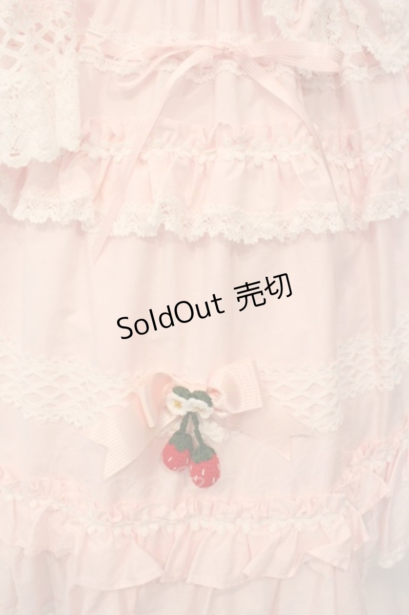 画像4: BABY,THE STARS SHINE BRIGHT / ゆらゆらいちごのStrawberry Gardenワンピース  ピンク O-26-05-16-062-BA-OP-YM-OS (4)