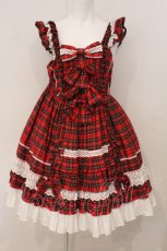 画像1: Angelic Pretty / Sweetフリルジャンパースカート(タータン)  アカ O-26-05-16-064-AP-OP-YM-OS (1)