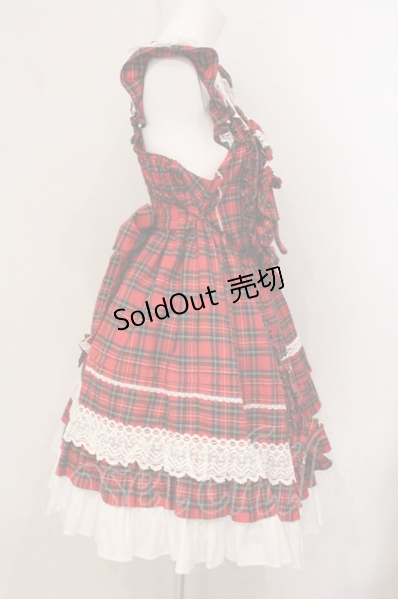 画像5: Angelic Pretty / Sweetフリルジャンパースカート(タータン)  アカ O-26-05-16-064-AP-OP-YM-OS (5)