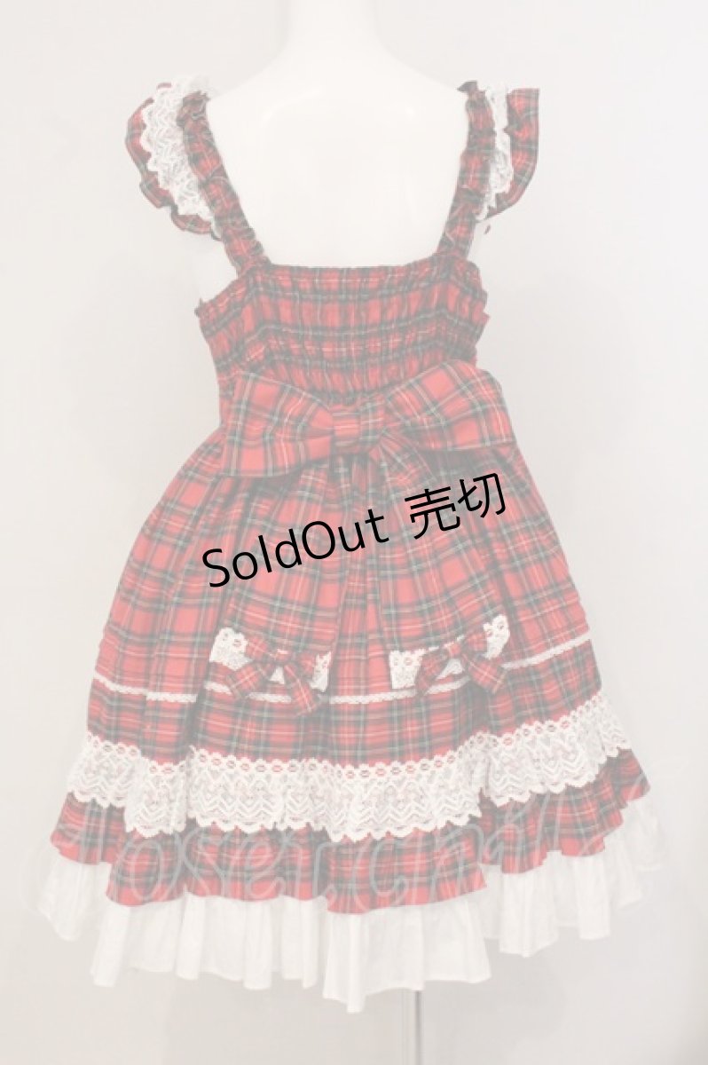 画像7: Angelic Pretty / Sweetフリルジャンパースカート(タータン)  アカ O-26-05-16-064-AP-OP-YM-OS (7)
