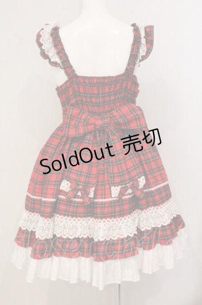 Angelic Pretty / Sweetフリルジャンパースカート(タータン) アカ O-26