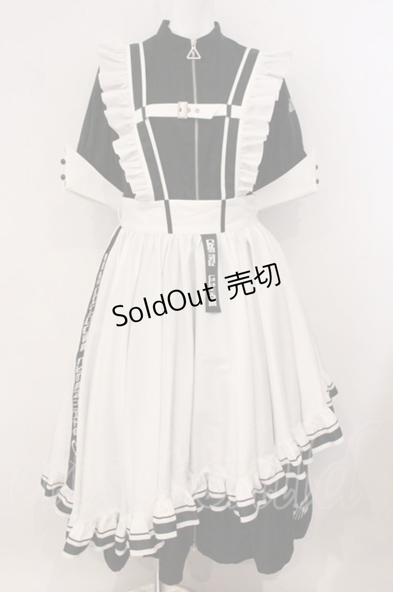 画像1: Lilith House / "サイバーメイド"ワンピースセット-1号機-  ブラック×ホワイト O-26-05-16-071-LO-OP-IG-OS (1)