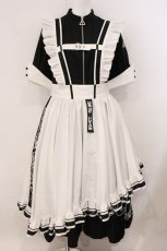 画像1: Lilith House / "サイバーメイド"ワンピースセット-1号機-  ブラック×ホワイト O-26-05-16-071-LO-OP-IG-OS (1)