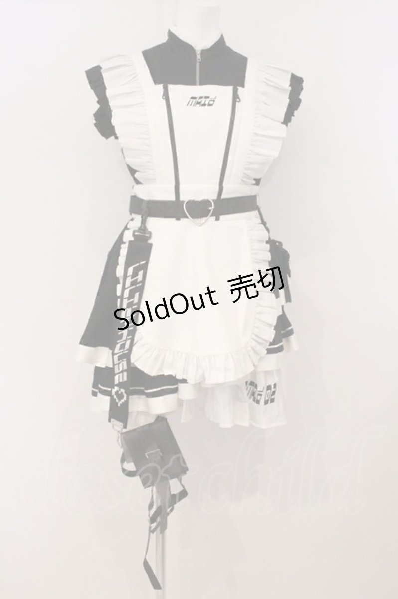 画像1: Lilith House / "サイバーメイド"ワンピースセット-2号機-  ホワイト×ブラック O-26-05-16-072-LO-OP-IG-OS (1)