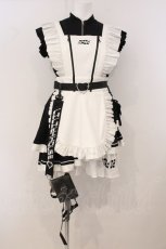 画像1: Lilith House / "サイバーメイド"ワンピースセット-2号機-  ホワイト×ブラック O-26-05-16-072-LO-OP-IG-OS (1)